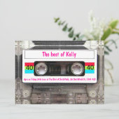 Grappige DJ 80s Cassettebandje 40th Birthday custo Kaart (Staand voorkant)