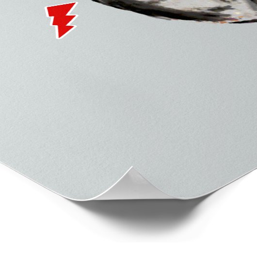 grappige DJ cat boltz Poster (Hoek)