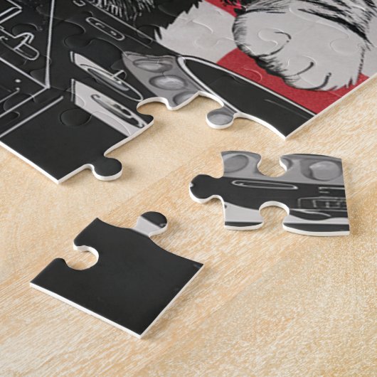 Grappige DJ Cat Disco Sound Tech Hoofdtelefoon Muz Legpuzzel (Zijkant)