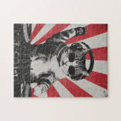 Grappige DJ Cat Disco Sound Tech Hoofdtelefoon Muz Legpuzzel (Horizontaal)