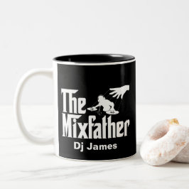 Grappige DJ De Mixfather Disc Jockey Remix Tweekleurige Koffiemok