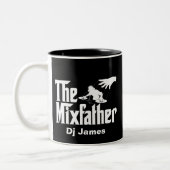 Grappige DJ De Mixfather Disc Jockey Remix Tweekleurige Koffiemok (Links)