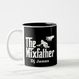 Grappige DJ De Mixfather Disc Jockey Remix Tweekleurige Koffiemok