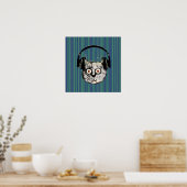 grappige DJ-kat Poster (Keuken)