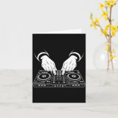 Grappige Dj Kunst Mannen Vrouwen Muziek Producent  Kaart (Gele Bloem)