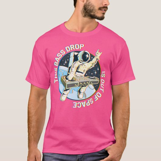 Grappige DJ Shirt Spaceman EDM Gear Rave Kleding T (Voorkant)