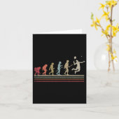 Grappige Dminton  retro stijl evolutie van Man Kaart (Gele Bloem)