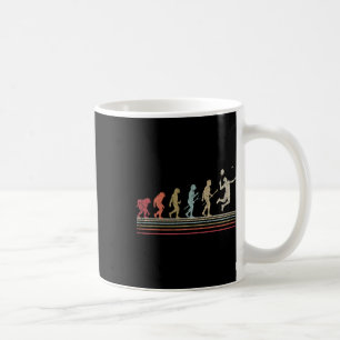 Grappige Dminton retro stijl evolutie van Man Koffiemok