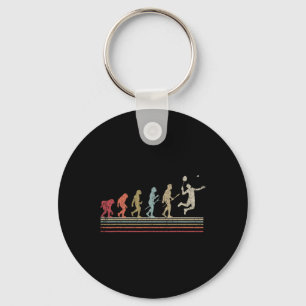 Grappige Dminton retro stijl evolutie van Man Sleutelhanger