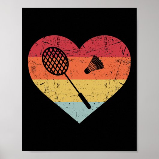 Grappige Dminton Shuttle Voor Mannen Vrouwen Retr Poster (Voorkant)