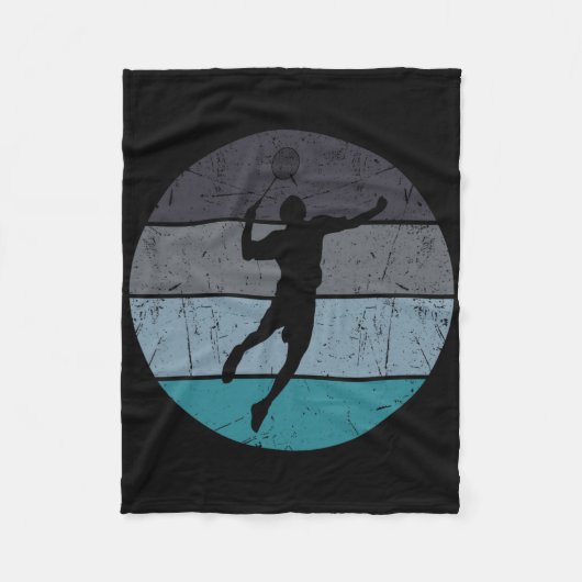 Grappige Dminton Shuttle Voor Mannen Vrouwen Retro Fleece Deken (Voorkant)