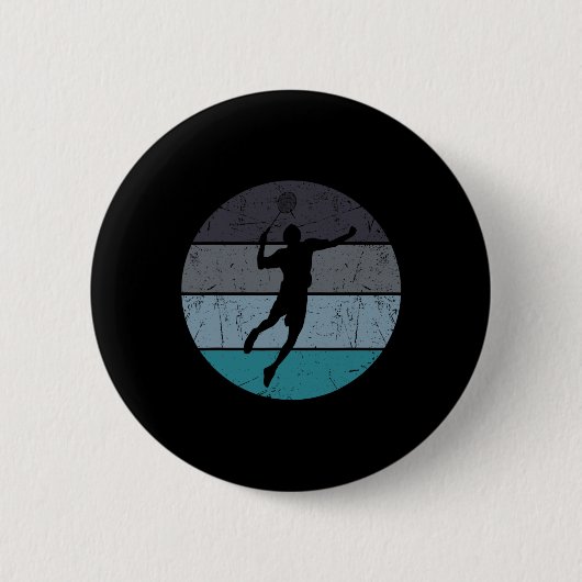 Grappige Dminton Shuttle Voor Mannen Vrouwen Retro Ronde Button 5,7 Cm (Voorkant)