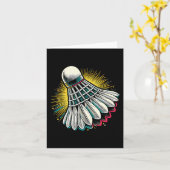 Grappige Dminton Speler Liefde Shuttle Design 22 Kaart (Gele Bloem)