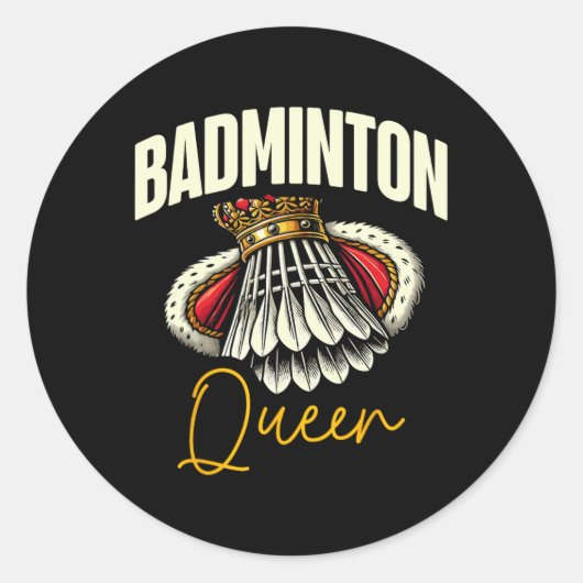 Grappige Dminton Speler Love Shuttle Design 11 Ronde Sticker (Voorkant)