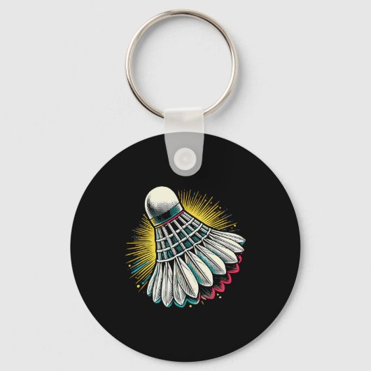 Grappige Dminton Speler Love Shuttle Design 22 Sleutelhanger (Voorkant)