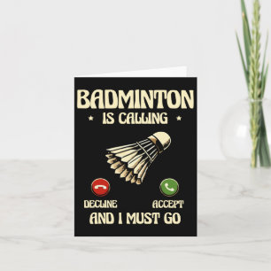 Grappige Dminton Speler Love Shuttle Design 28 Kaart