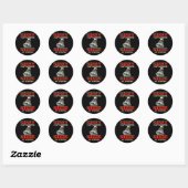 Grappige Dminton Speler Love Shuttle Design 3 Ronde Sticker (Vel)