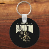 Grappige Dminton Speler Love Shuttle Design 4 Sleutelhanger (Voorkant)