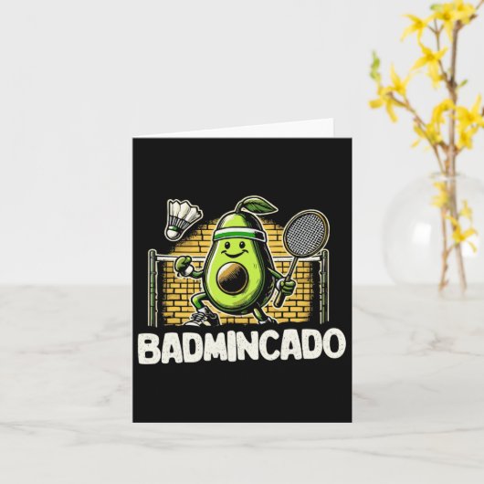 Grappige Dminton Speler Love Shuttle Design 6 Kaart (Gele Bloem)