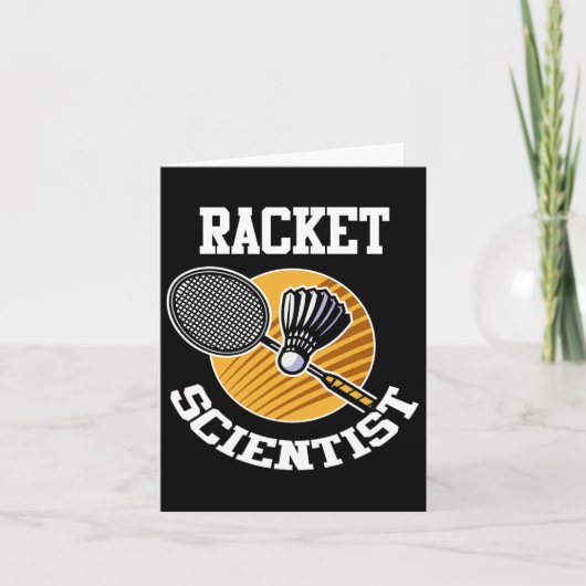 Grappige Dminton Speler Shirt Racket Scientist Dmi Kaart (Voorkant)