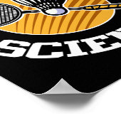 Grappige Dminton Speler Shirt Racket Scientist Dmi Poster (Hoek)