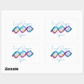 Grappige DNA Helix Rechthoekige Sticker (Vel)