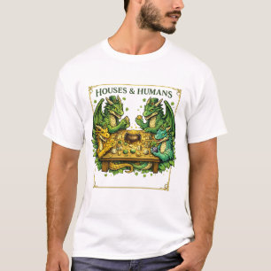 Grappige DnD-huizen en mensen voor gamers Dungeons T-shirt