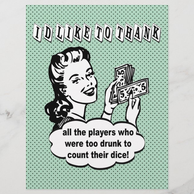 Grappige dobbelstenen - ik wil bedanken (Voorkant)