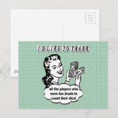 Grappige dobbelstenen - ik wil bedanken briefkaart (Voorkant / Achterkant)