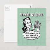 Grappige dobbelstenen - ik wil bedanken briefkaart (Voorkant / Achterkant)