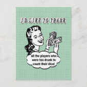 Grappige dobbelstenen - ik wil bedanken briefkaart (Voorkant)