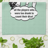 Grappige dobbelstenen - ik wil bedanken theedoek (Gevouwen)