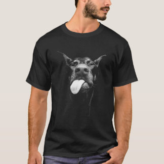 Grappige Doberman gezicht likken Doberman Hond Mam T-shirt