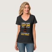 Grappige Doberman hond Pinscher Ik mag er rustig u T-shirt (Voorkant volledig)