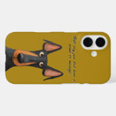 Grappige Doberman Hond Zwart Tan Mosterdgeel Case-Mate iPhone Case (Achterkant (horizontaal))