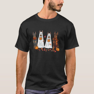 Grappige Dobermann Hond Geest Herfst Bladeren Beda T-shirt