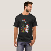Grappige Dobermann-hond Kerst T-shirt Sneeuwman Ke (Voorkant volledig)