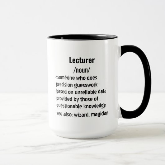 Grappige Docent Definitie Cadeaus voor mannen Vrou Mok (Rechts)