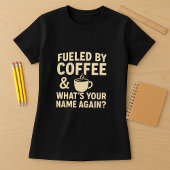 Grappige docent; gevoed door koffie en wat is Jouw T-shirt