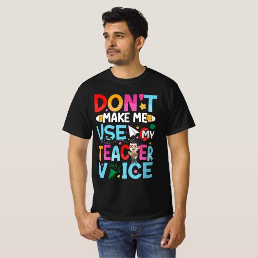 Grappige Docenten Citaten T-shirt (Voorkant volledig)