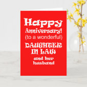 Grappige dochter in de wet trouwdag kaart (Gele Bloem)