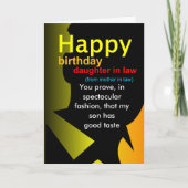 Grappige dochter in de wet verjaardag kaart (Voorkant)
