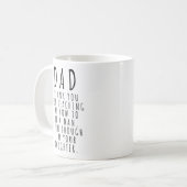 Grappige Dochter Voor Vader Die Man Leert Koffiemok (Voorkant links)