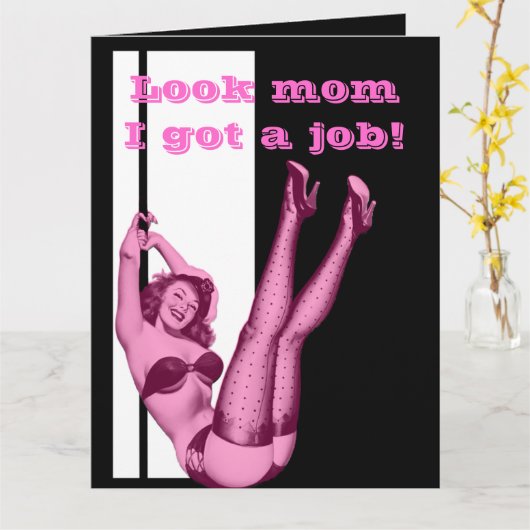 Grappige dochtersmoederdag kaart (Gele Bloem)