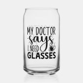 Grappige Doctor bril woord art Blikvorm Glas (Voorkant)