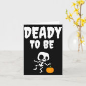 Grappige Dode om Papa Te Zijn Halloween Zwangersch Kaart (Gele Bloem)
