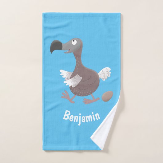 Grappige dodo vogel cartoon illustratie bad handdoek (Handdoek)
