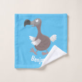 Grappige dodo vogel cartoon illustratie bad handdoek (Wasdoekje)