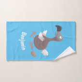 Grappige dodo vogel cartoon illustratie bad handdoek (Handdoek)