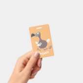 Grappige dodo vogel cartoon illustratie badge (Handheld)